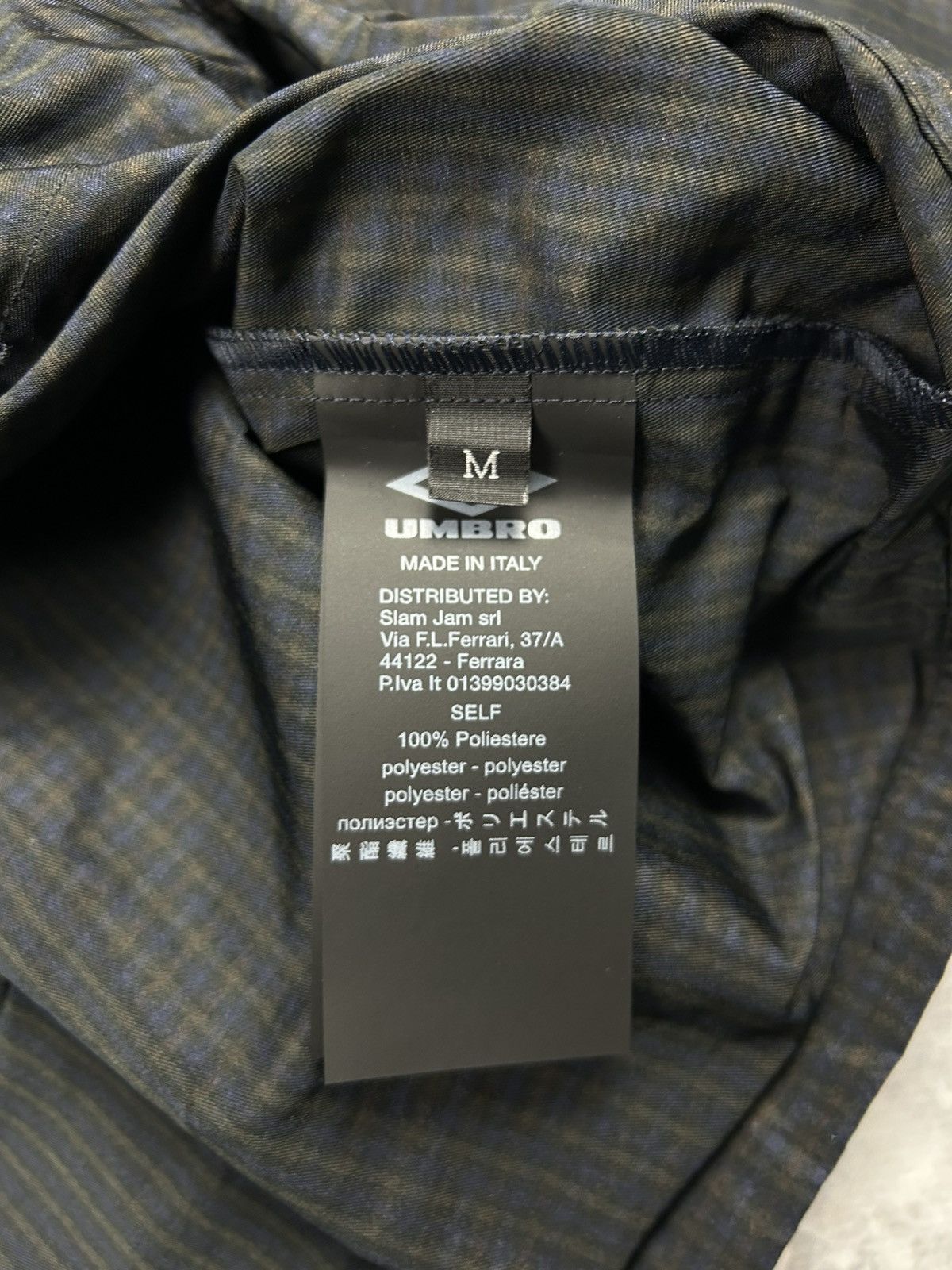 Slam Jam × Umbro UMBRO X SLAM JAM Check Mask Anorak Navy Dark Brown Size US M / EU 48-50 / 2 - 7 Thumbnail