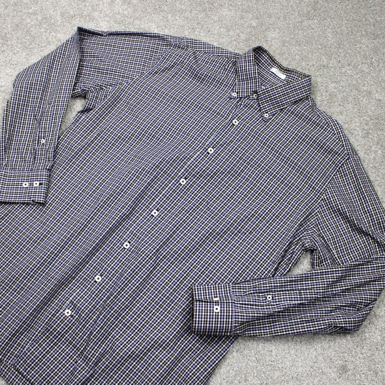 Peter Millar Peter Millar Shirt Mens Large Purple/Orange/Black/White Cotton L/S Button Down Shirt Size US L / EU 52-54 / 3 - 4 Thumbnail