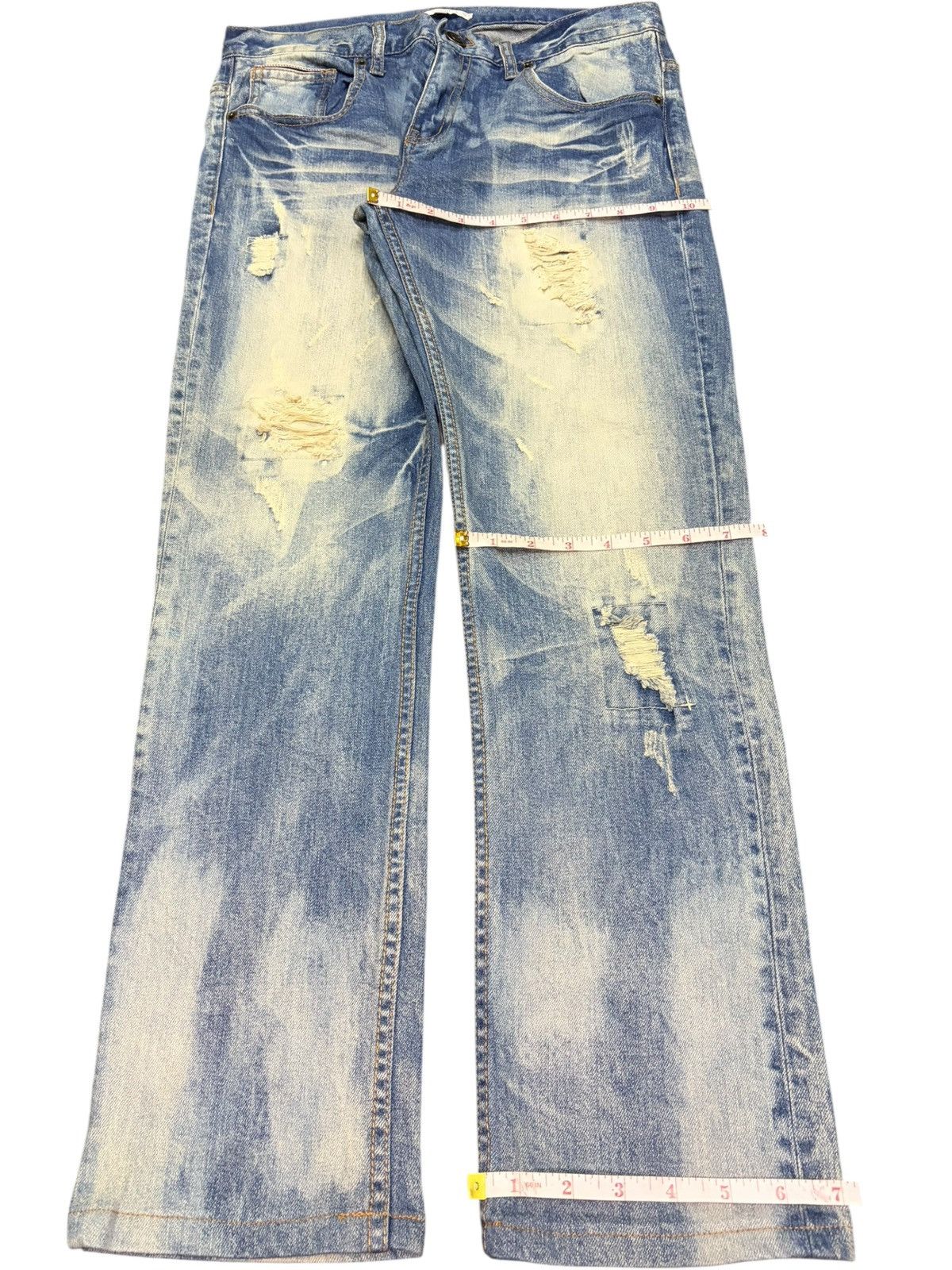 Diesel Vintage Japanese Brand Bleached Wash Distressed Jeans Size 31" - 8 Thumbnail