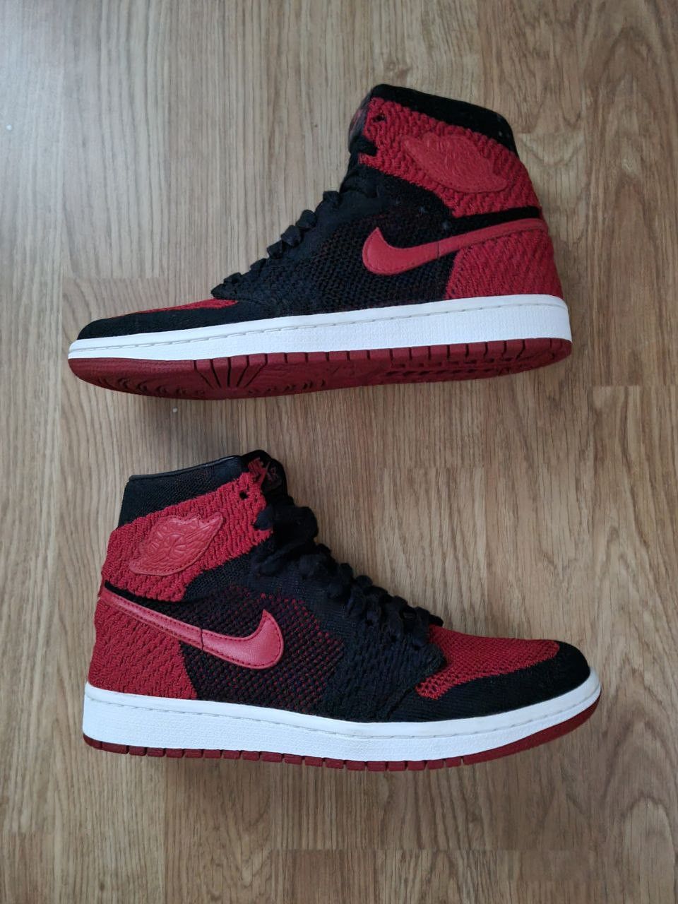 Jordan Brand Jordan 1 Retro High Flyknit Bred Size US 7 / EU 40 - 2 Thumbnail