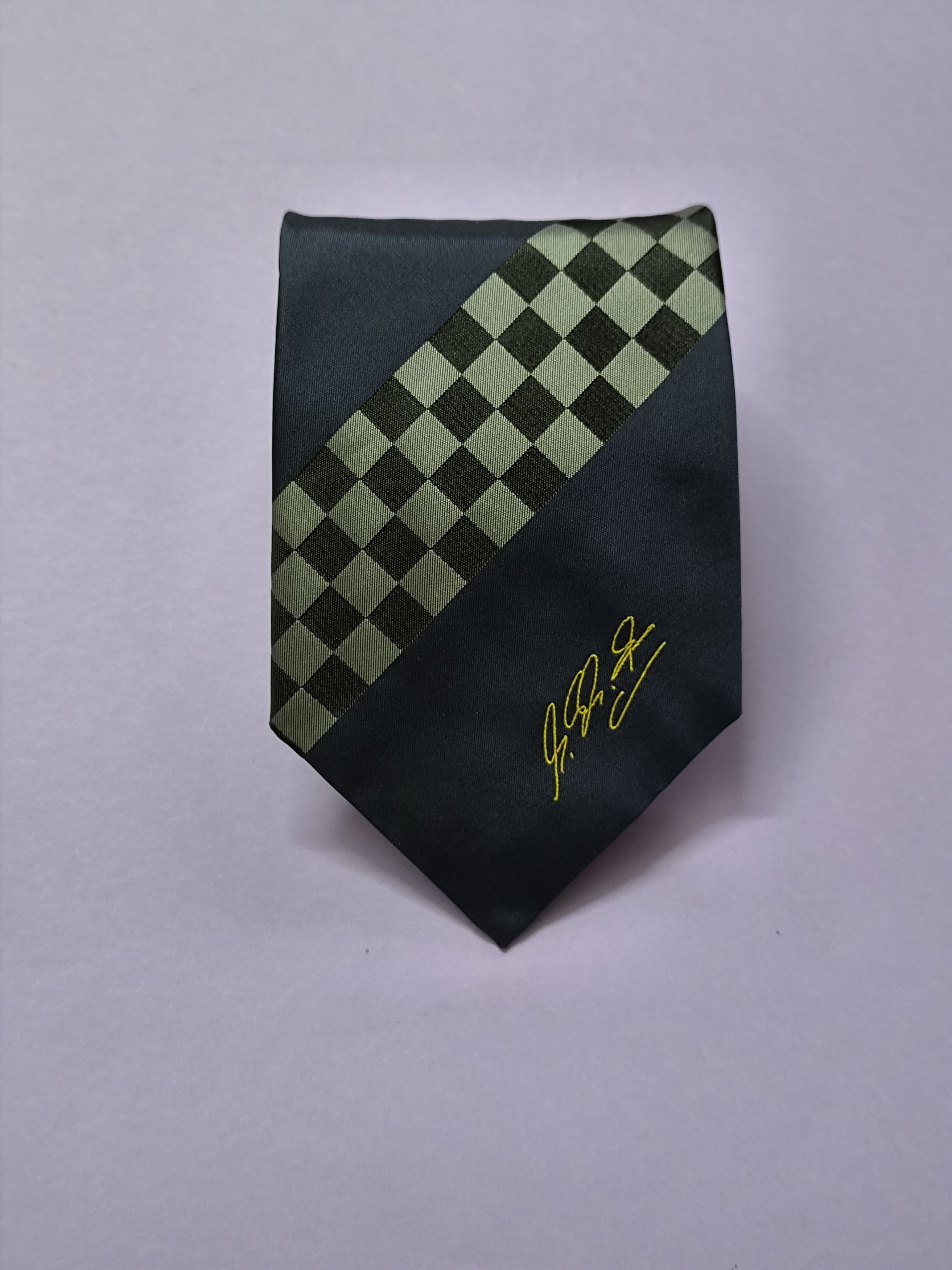 Other Vintage Michael Schumacher F1 Silk Blue Tie Racing Licensed Size ONE SIZE - 4 Thumbnail