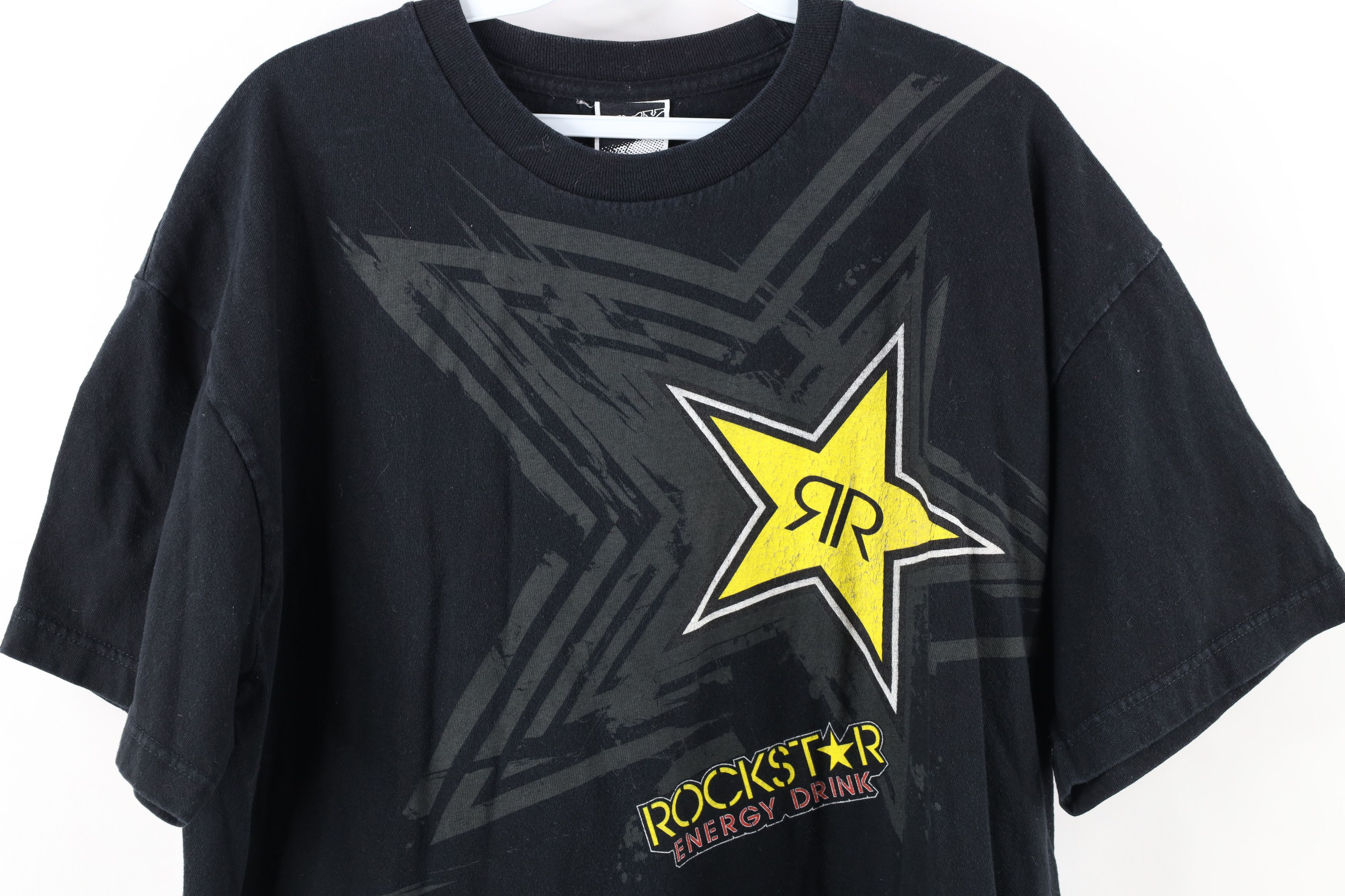 Fox Racing × Vintage Vintage Fox Racing Out Rockstar Energy Drink T-Shirt Black Size US XL / EU 56 / 4 - 3 Thumbnail