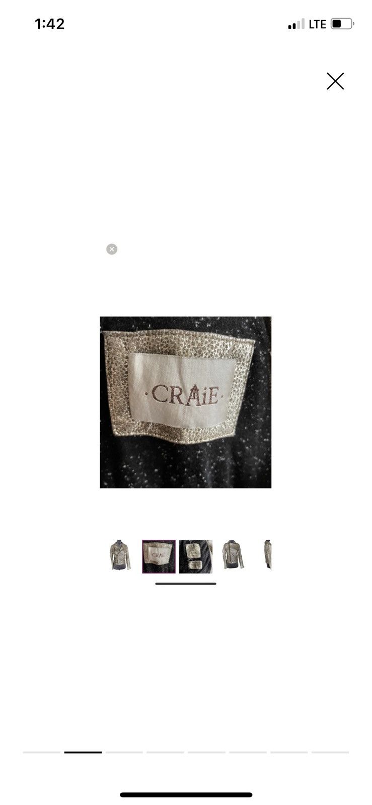 Vintage CRAIE Vintage Gold Leather Jacket Size S / US 4 / IT 40 - 2 Thumbnail