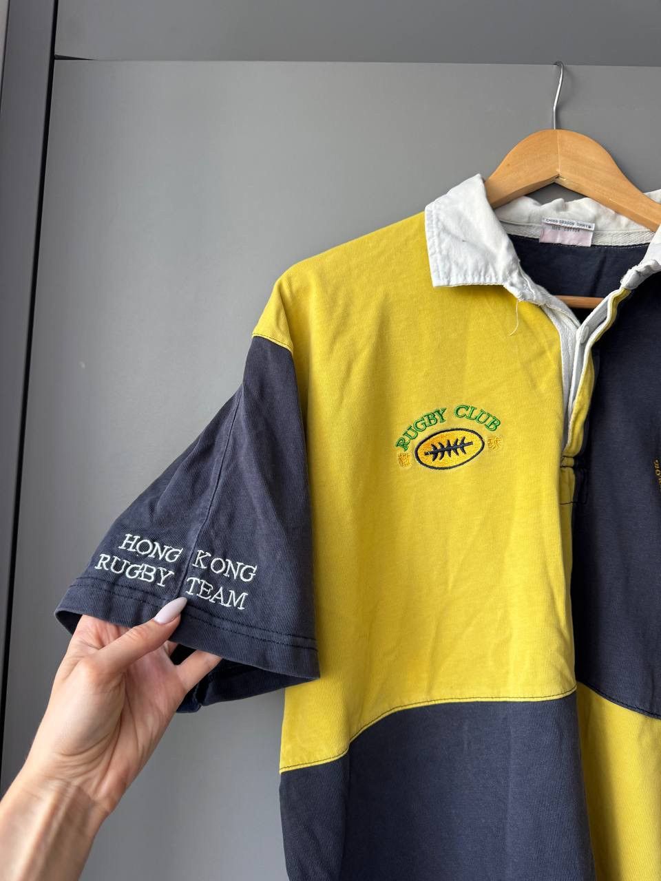 Vintage Vintage Hong Kong Rugby Polo Shirt Jersey L 90s Club Chinese Size US L / EU 52-54 / 3 - 5 Thumbnail