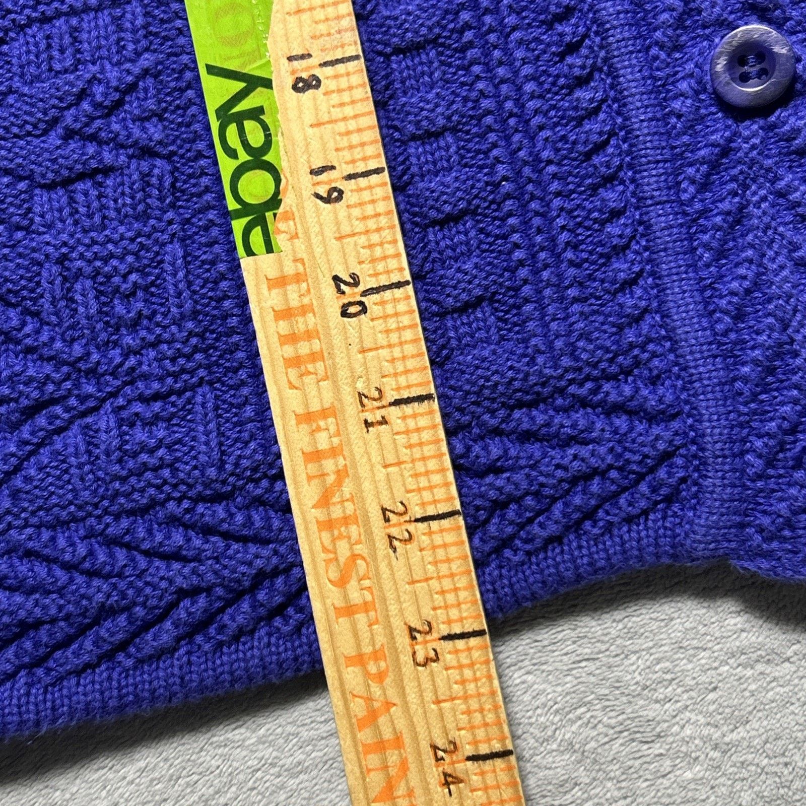 L.L. Bean LL Bean Diamond Knit Cardigan Sweater Womens Large Granola Size L / US 10 / IT 46 - 10 Thumbnail