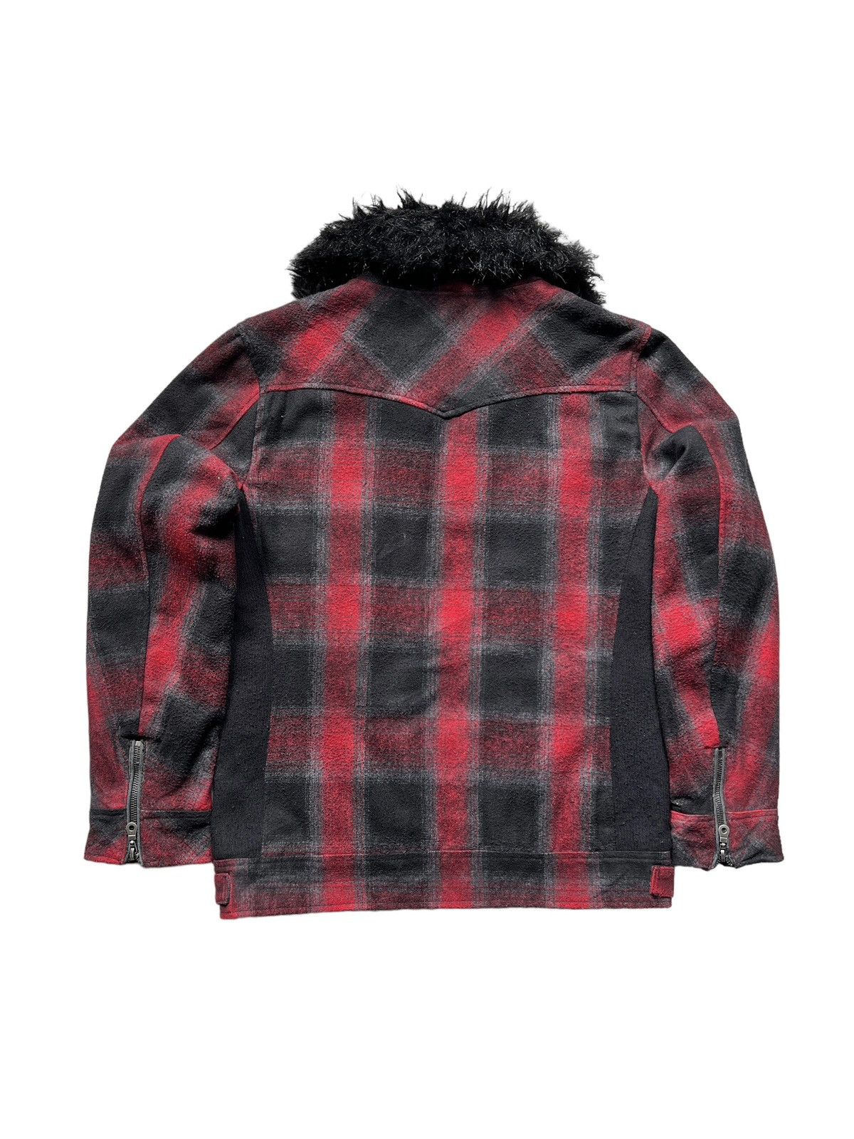 In The Attic In The Attic Tartan Fur Punk Jacket Size US M / EU 48-50 / 2 - 2 Thumbnail