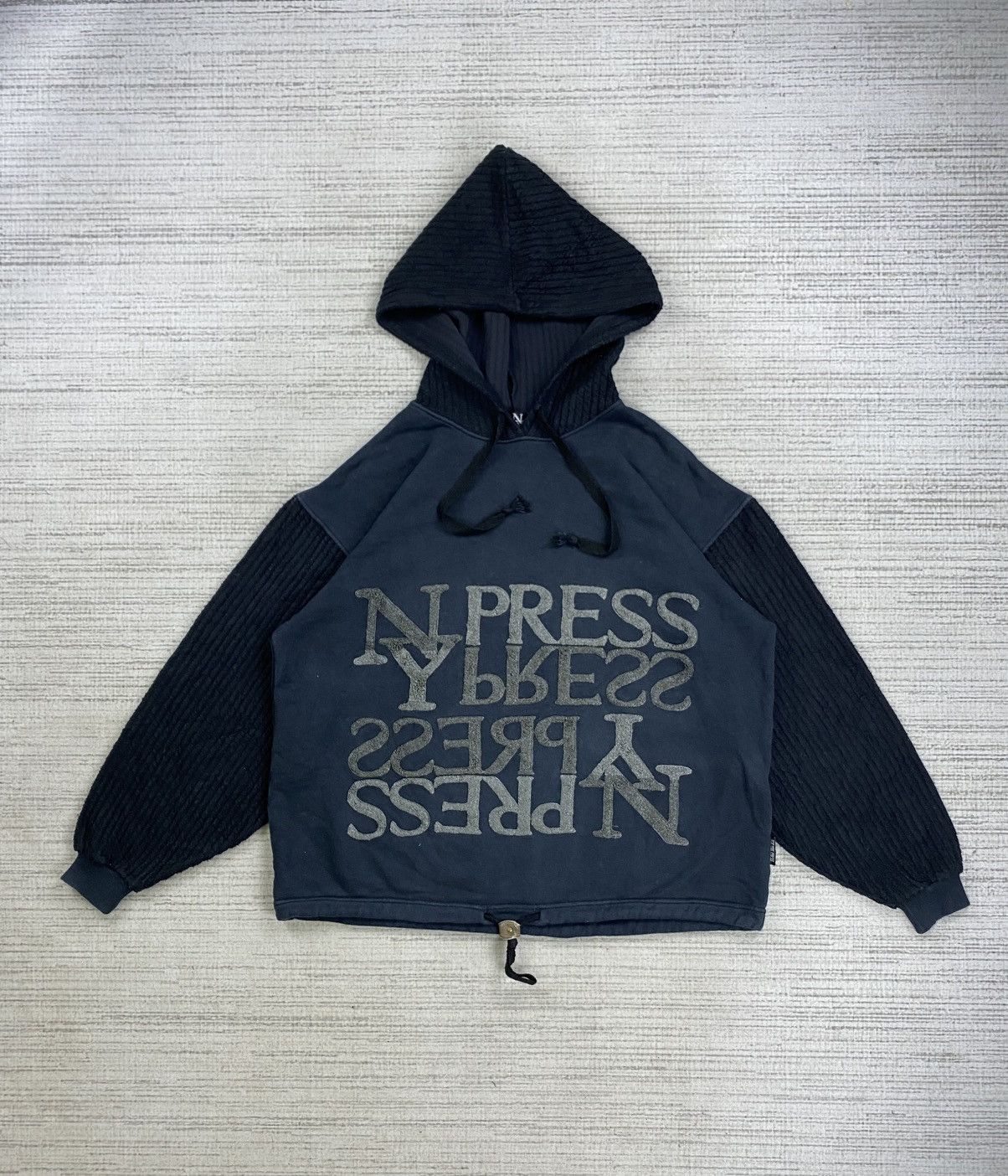 Product Of New York × Vintage Vintage New York Press Cropped Baggy Hoodie Sweatshirt Size US XL / EU 56 / 4 - 1 Thumbnail