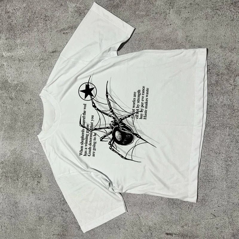 Other Aesthetic Y2k Cotton Spider T-Shirt Size US XL / EU 56 / 4 - 2 Thumbnail