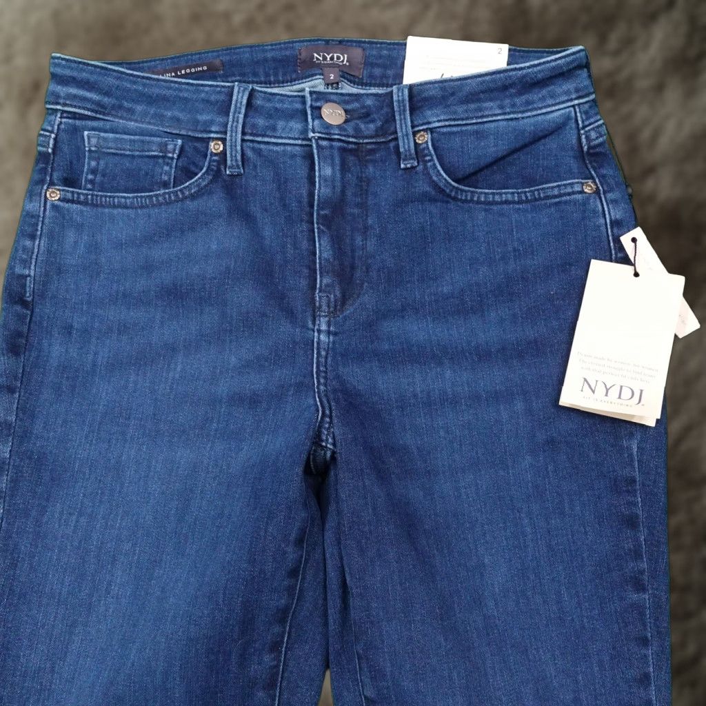 NYDJ NYDJ Jeans Womens 2 Blue Alina Legging LiftxTuck Slim Stretch Dark Denim Size 26" / US 2 / IT 38 - 1 Thumbnail