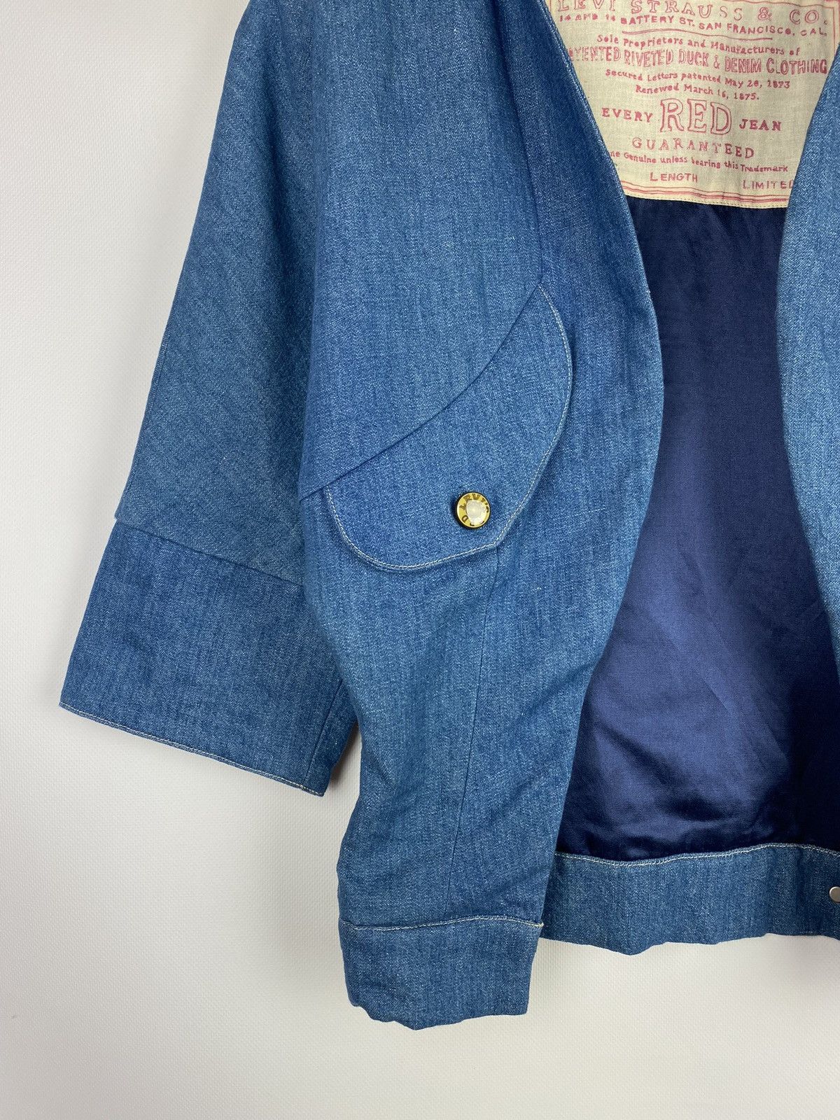 Levi's Vintage Clothing Rare Levi’s Vintage Clothing Red Jeans denim kimono jacket Size S / US 4 / IT 40 - 6 Thumbnail