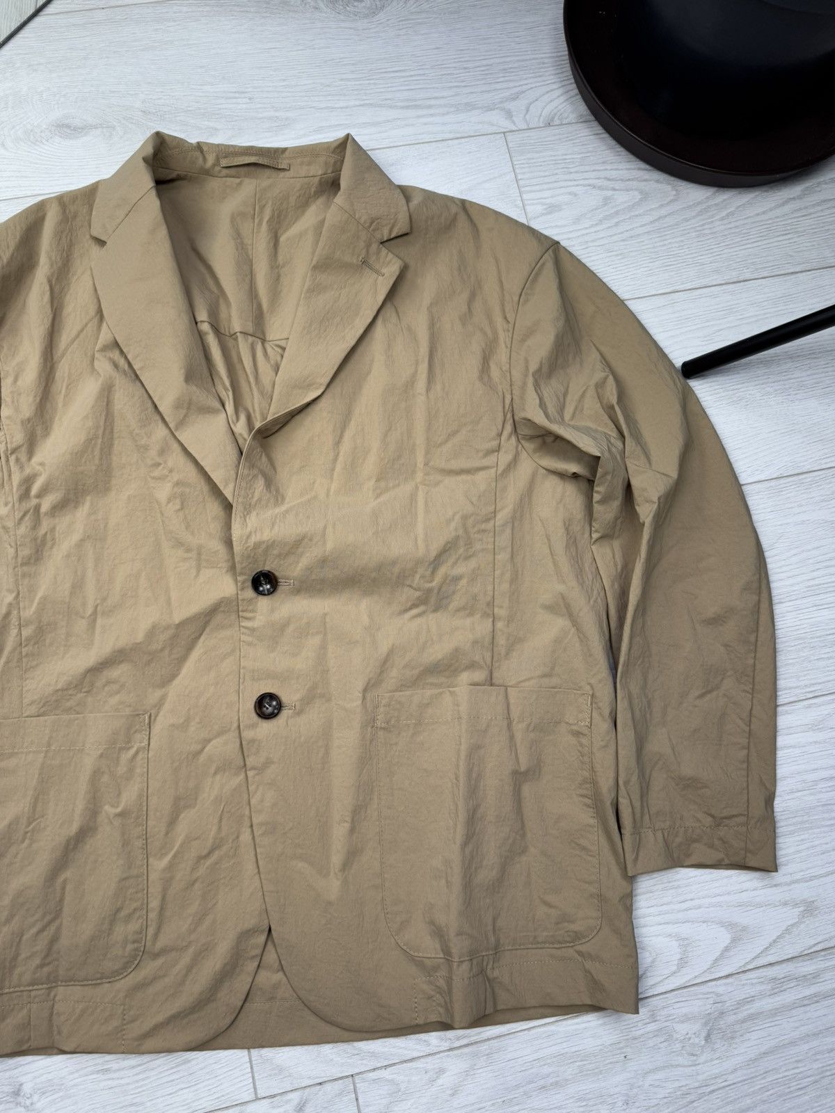 Attachment × Kazuyuki Kumagai Attachment Attachment Kazuyuki Kumagai Nylon Blazer Size 38S - 6 Thumbnail