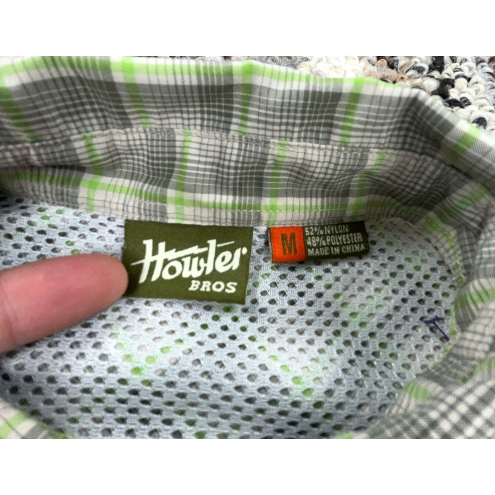 Vintage Howler Bros Shirt Men Medium Green Plaid Button Up Performance Hiking Camp Size US M / EU 48-50 / 2 - 3 Thumbnail