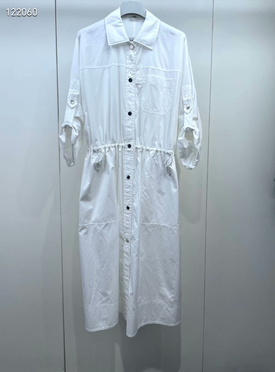 Hermes Hermes White Drawstring Dress Size XXS / US 00 / IT 34 - 1 Thumbnail