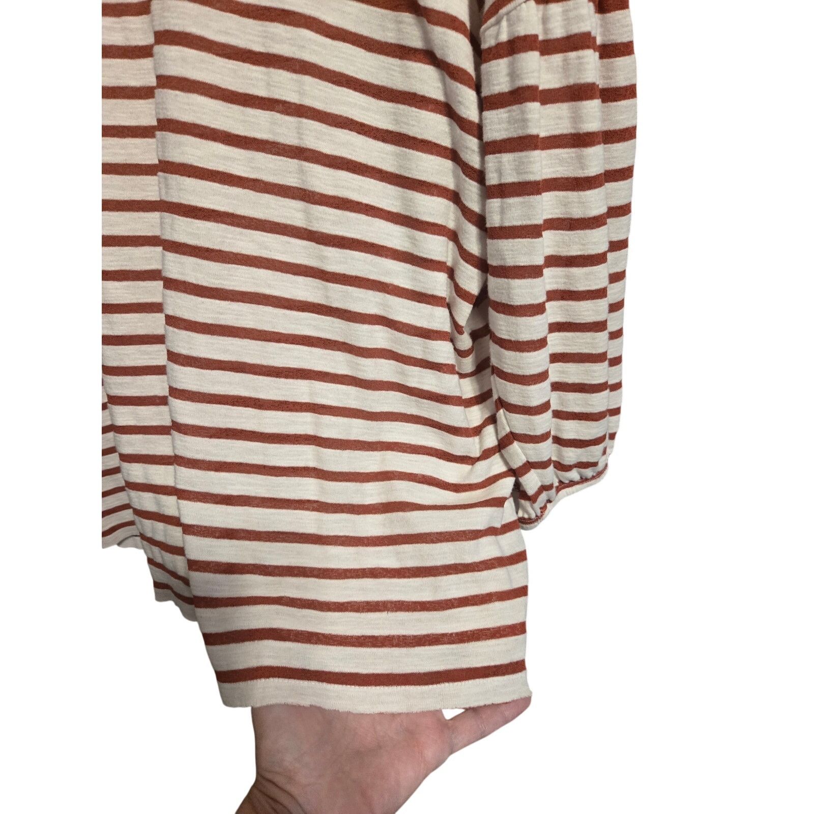 Jessica Simpson Jessica Simpson Striped Puff Sleeve Raglan Top 2X Size XXL / US 16-18 / IT 52-54 - 6 Thumbnail
