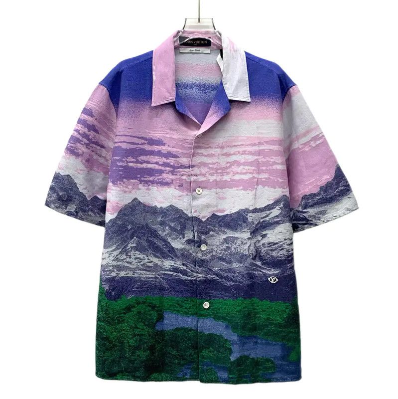 Louis Vuitton Louis Vuitton XL Colorblock Cotton Women's Shirt 0089 Size XXL / US 16-18 / IT 52-54 - 1 Thumbnail