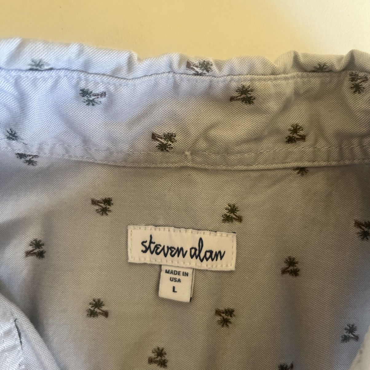 Steven Alan Steven Alan Short Sleeve Button Front Shirt Palm Tree Size L Size US L / EU 52-54 / 3 - 8 Thumbnail