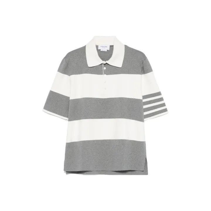 Thom Browne Thom Browne Striped Short Sleeve Polo Shirt -2507 Size US S / EU 44-46 / 1 - 1 Thumbnail