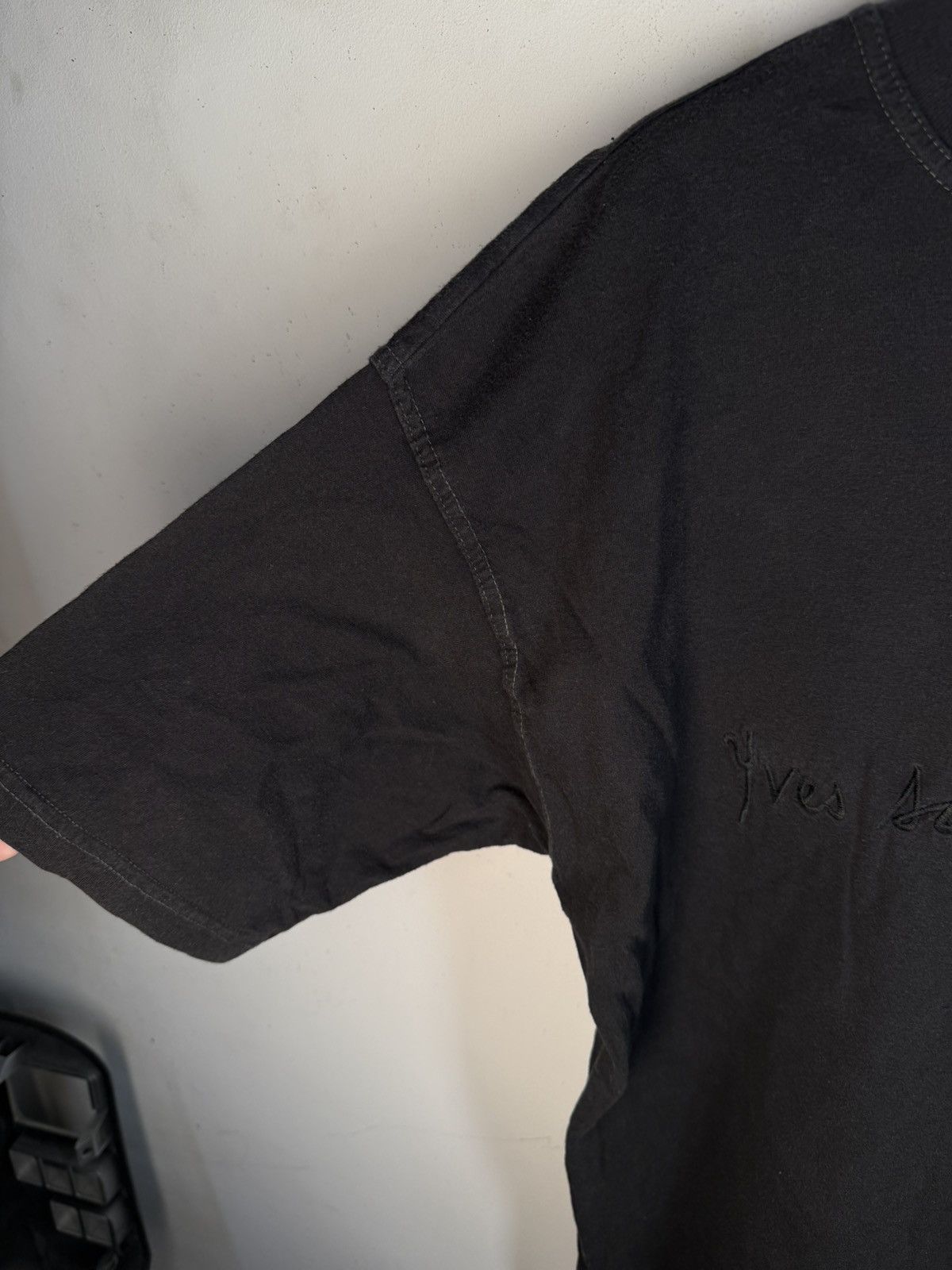 Yves Saint Laurent 90s YSL T-Shirt Big Logo Black Shirt Vintage Tee Size US M / EU 48-50 / 2 - 15 Thumbnail
