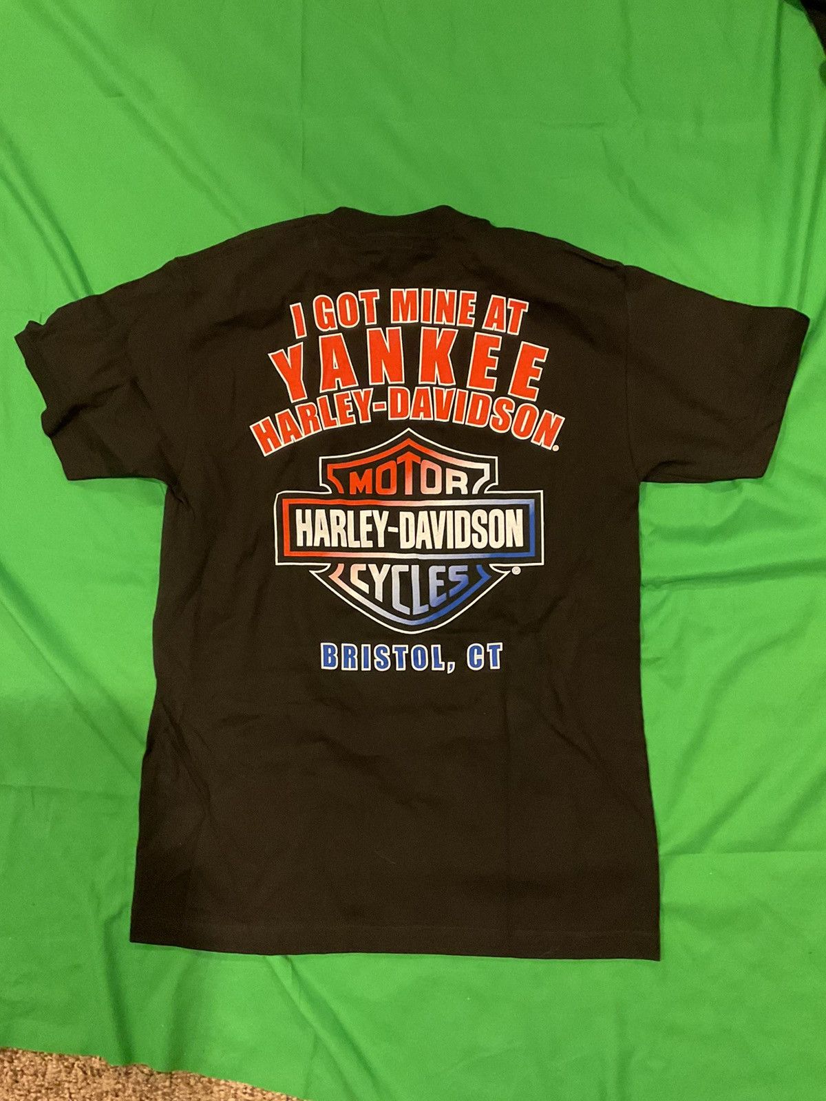Harley Davidson × Vintage Harley Davidson Yankee black and orange t-shirt Size US M / EU 48-50 / 2 - 1 Thumbnail