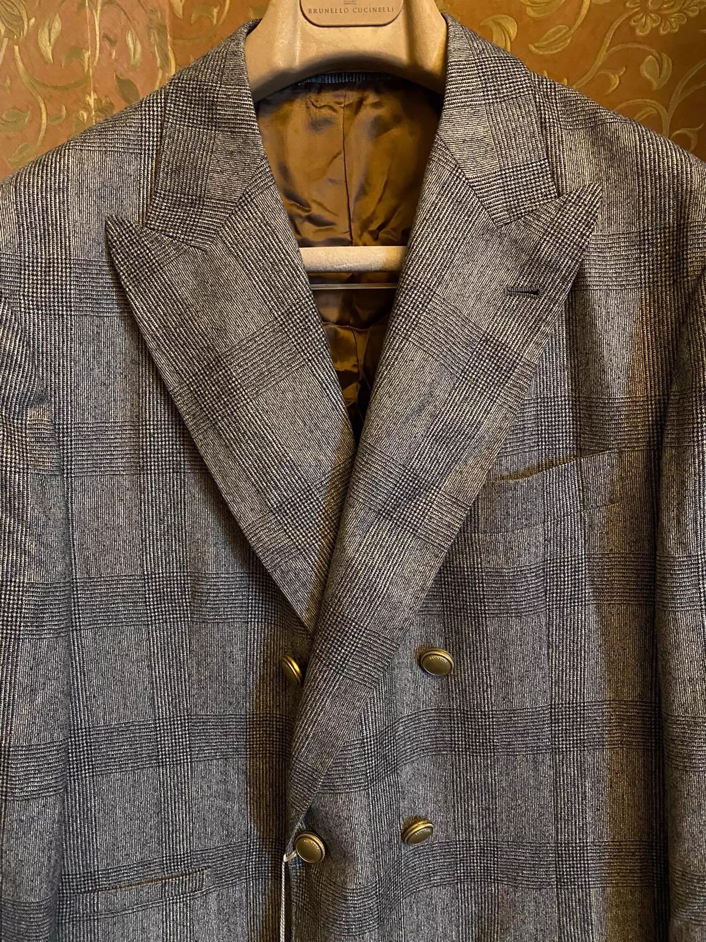Brunello Cucinelli BRUNELLO CUCINELLI Double-Breasted Old Money Suit 50 Size 50R - 3 Thumbnail