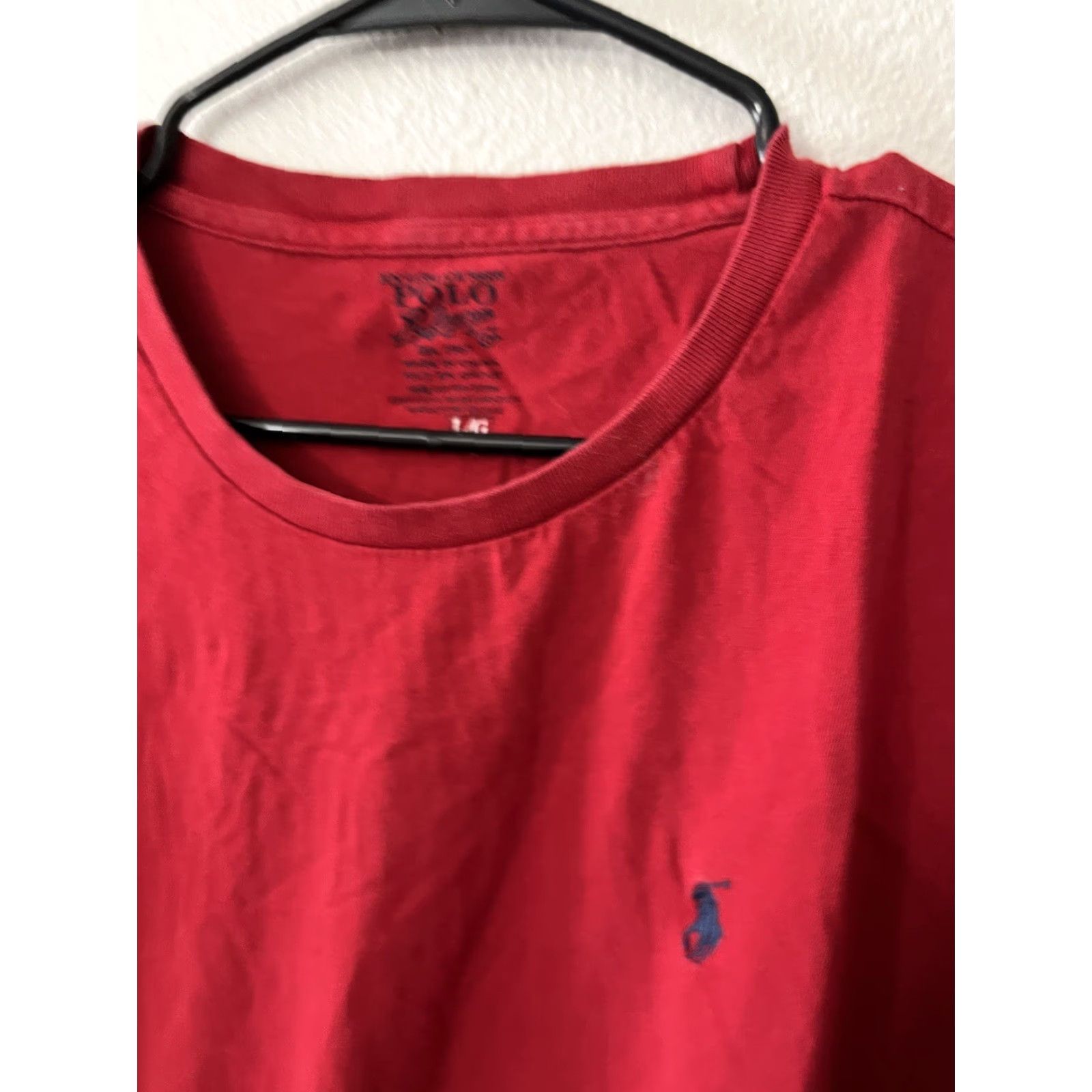 Polo Ralph Lauren VINTAGE Polo Ralph Lauren Crew T-Shirt Top Tee Red Large Reg Fit Shirt Mens Logo Cotton Short Sleeve Size US L / EU 52-54 / 3 - 3 Thumbnail
