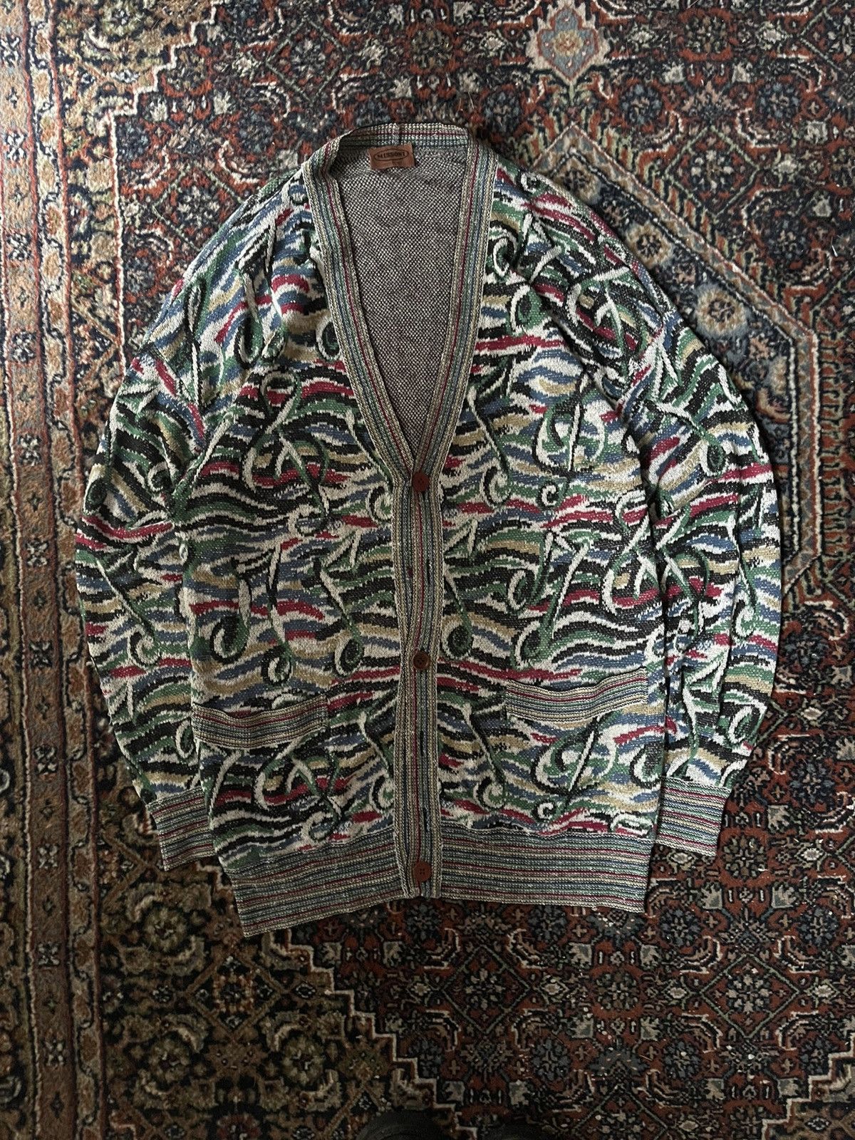 Missoni Vintage Missoni Music Notes Cardigan RARE Size US XL / EU 56 / 4 - 1 Thumbnail
