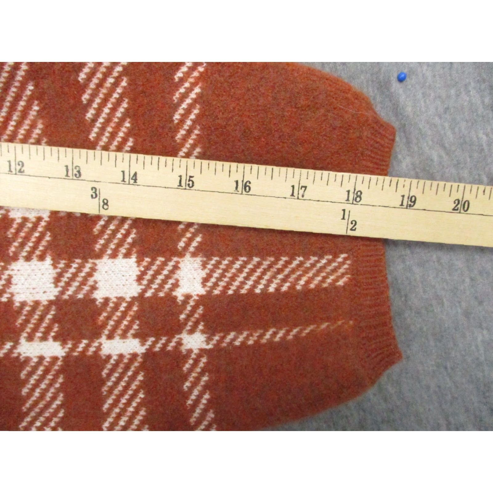 Vintage TRIBAL Women's Large Plaid Crew Neck Sweater Pullover Size L / US 10 / IT 46 - 7 Thumbnail