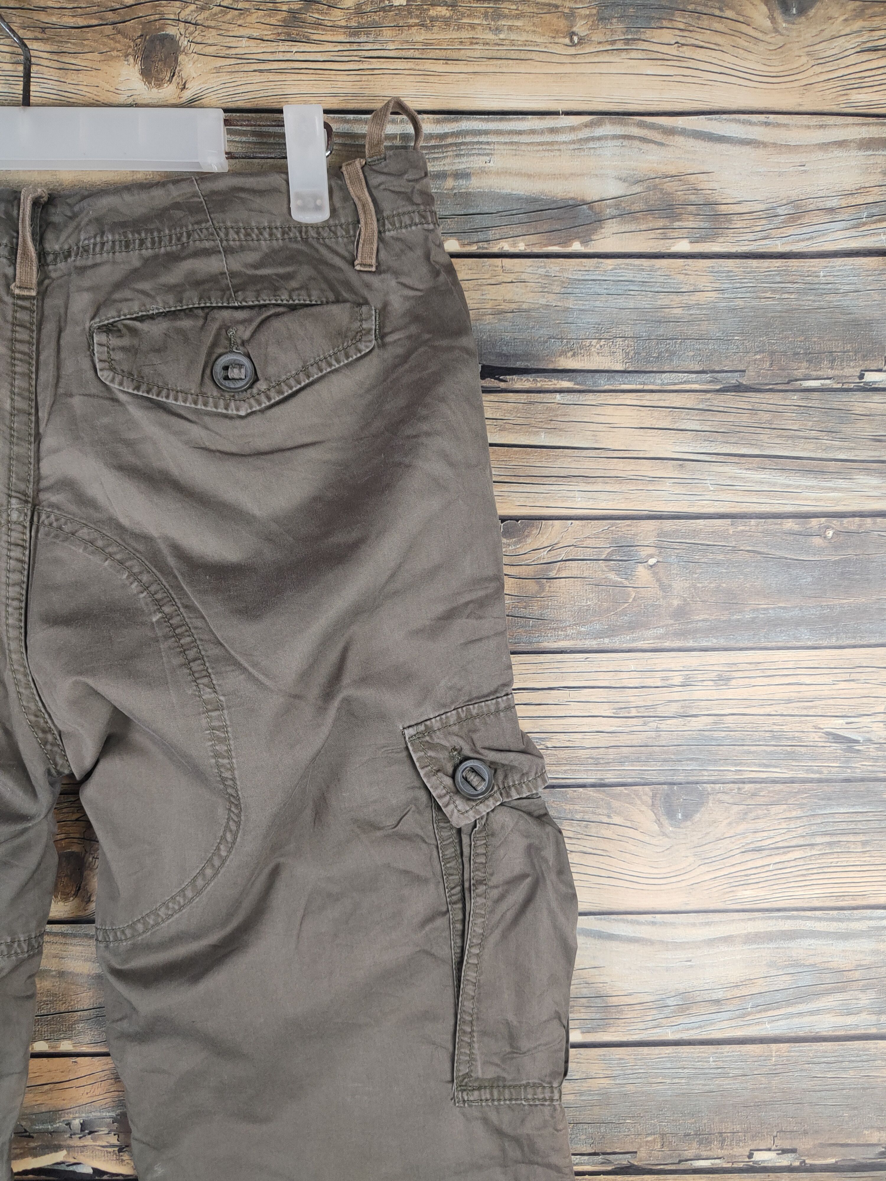 Japanese Brand DL Back Number Olive Multipocket Cargo Pants #46-234T Size US 32 / EU 48 - 10 Thumbnail