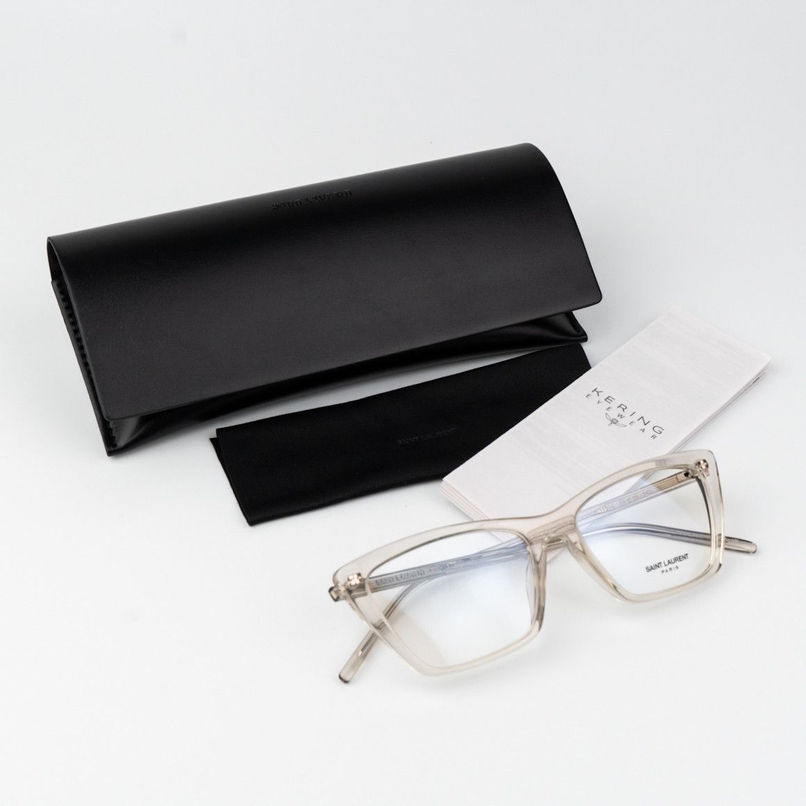 Saint Laurent Paris Saint Laurent Women Eyeglasses Beige SL737 MICA THIN OPT 004 Size ONE SIZE - 11 Thumbnail