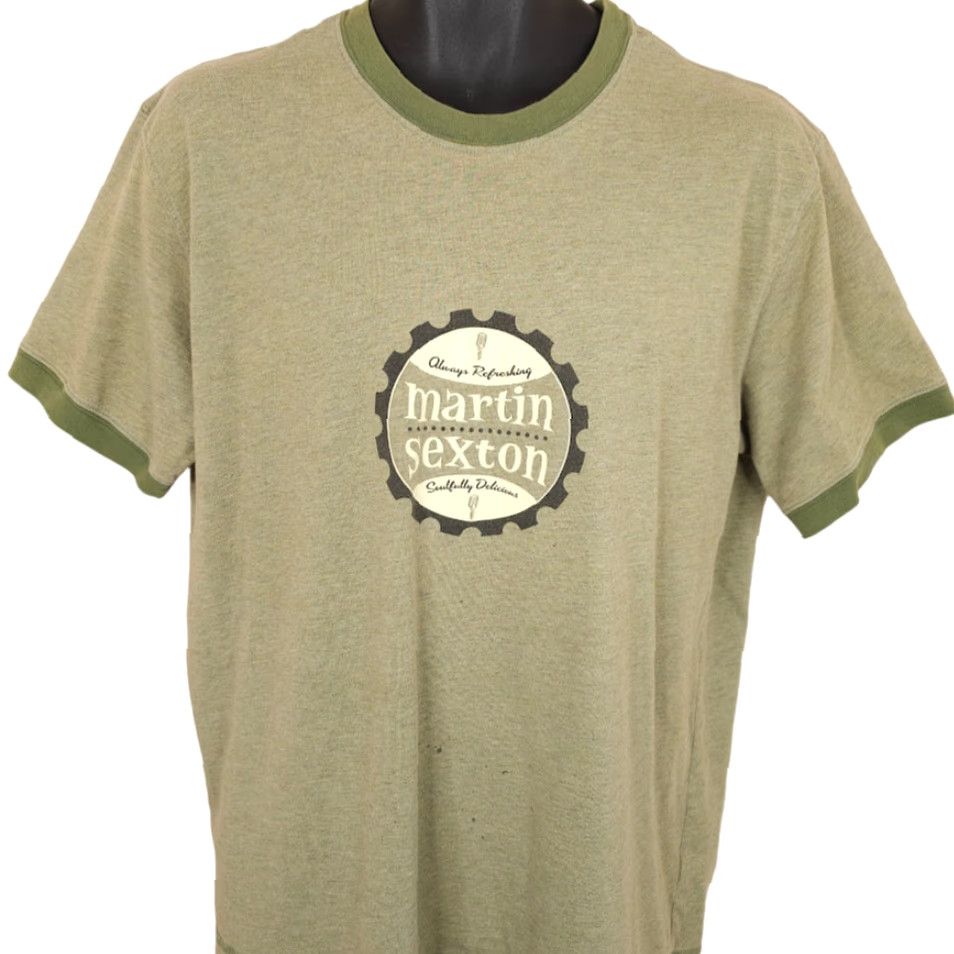 Vintage VINTAGE Martin Sexton T Shirt Mens Size Large Green Y2K Americana Ringer Tee Size US L / EU 52-54 / 3 - 2 Thumbnail