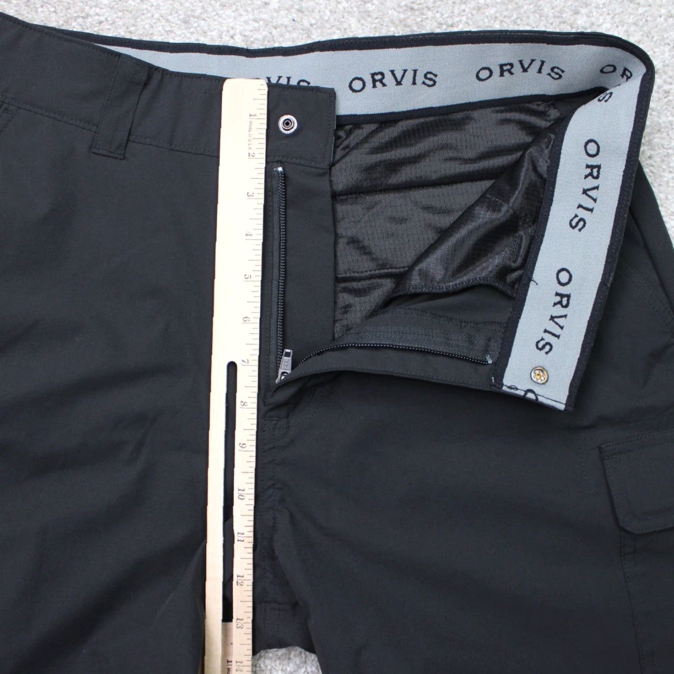 Orvis Orvis Mens Shorts 34 Black Lightweight Cargo Polyester 9" Inseam Tech Wicking Belted Flat Front Casual Outdoor Summer Spring Fall All Seasons Mens Size US 34 / EU 50 - 7 Thumbnail