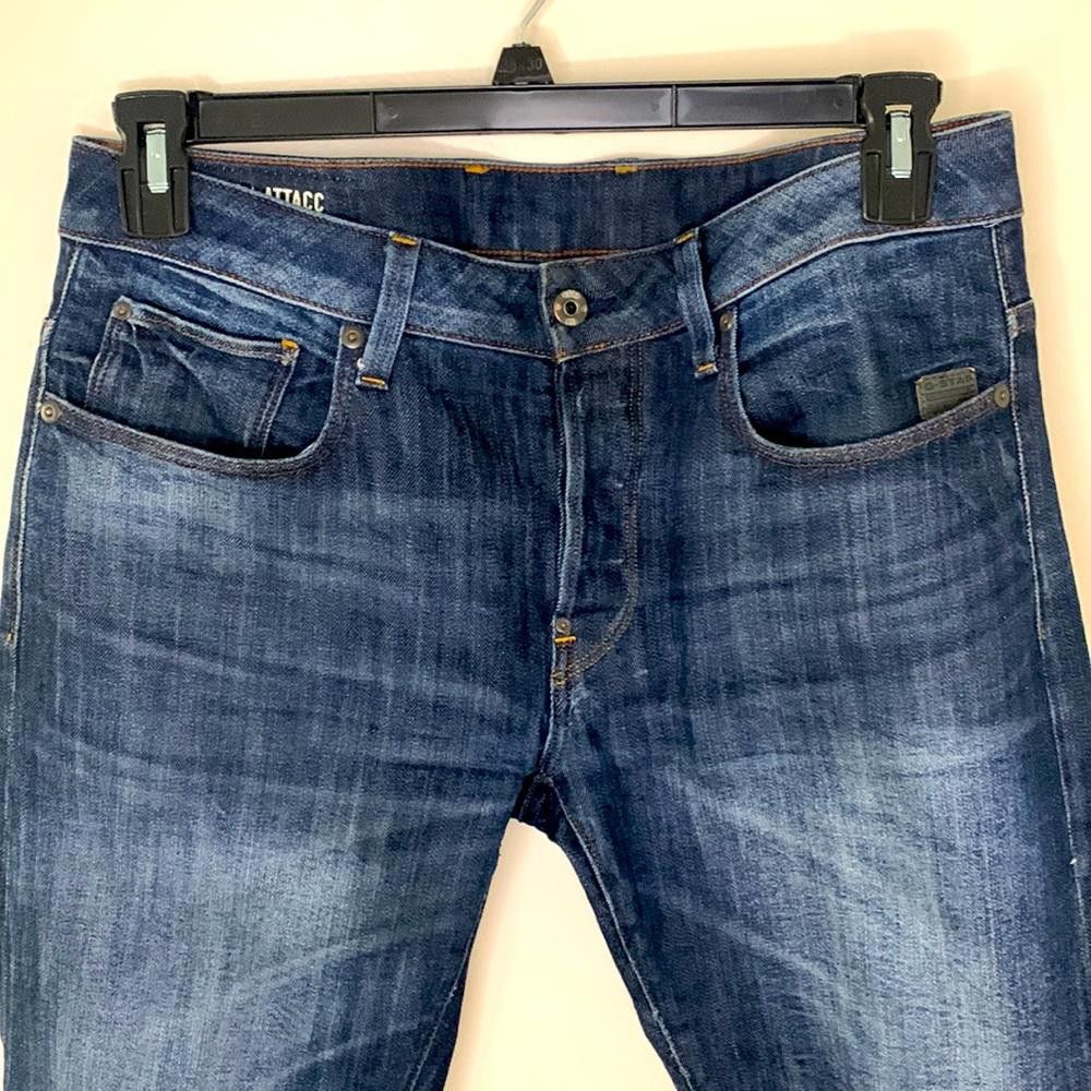 Designer G-Star RAW - Attacc Straight leg Jeans -32W30L-99% Ctn 1% El Size US 32 / EU 48 - 2 Thumbnail