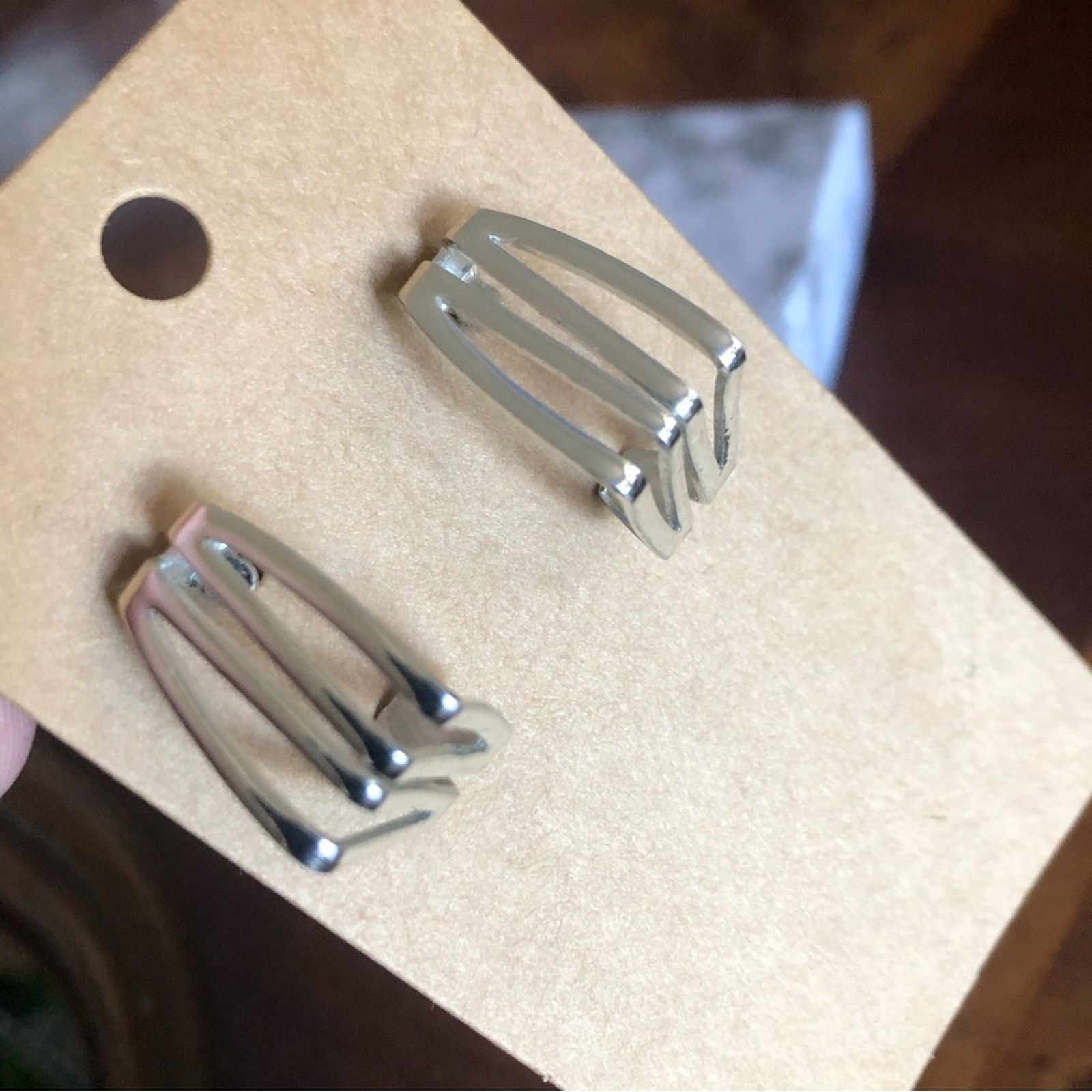 Vintage Vintage 80s silver plated lightweight pierced earrings Size ONE SIZE - 6 Thumbnail