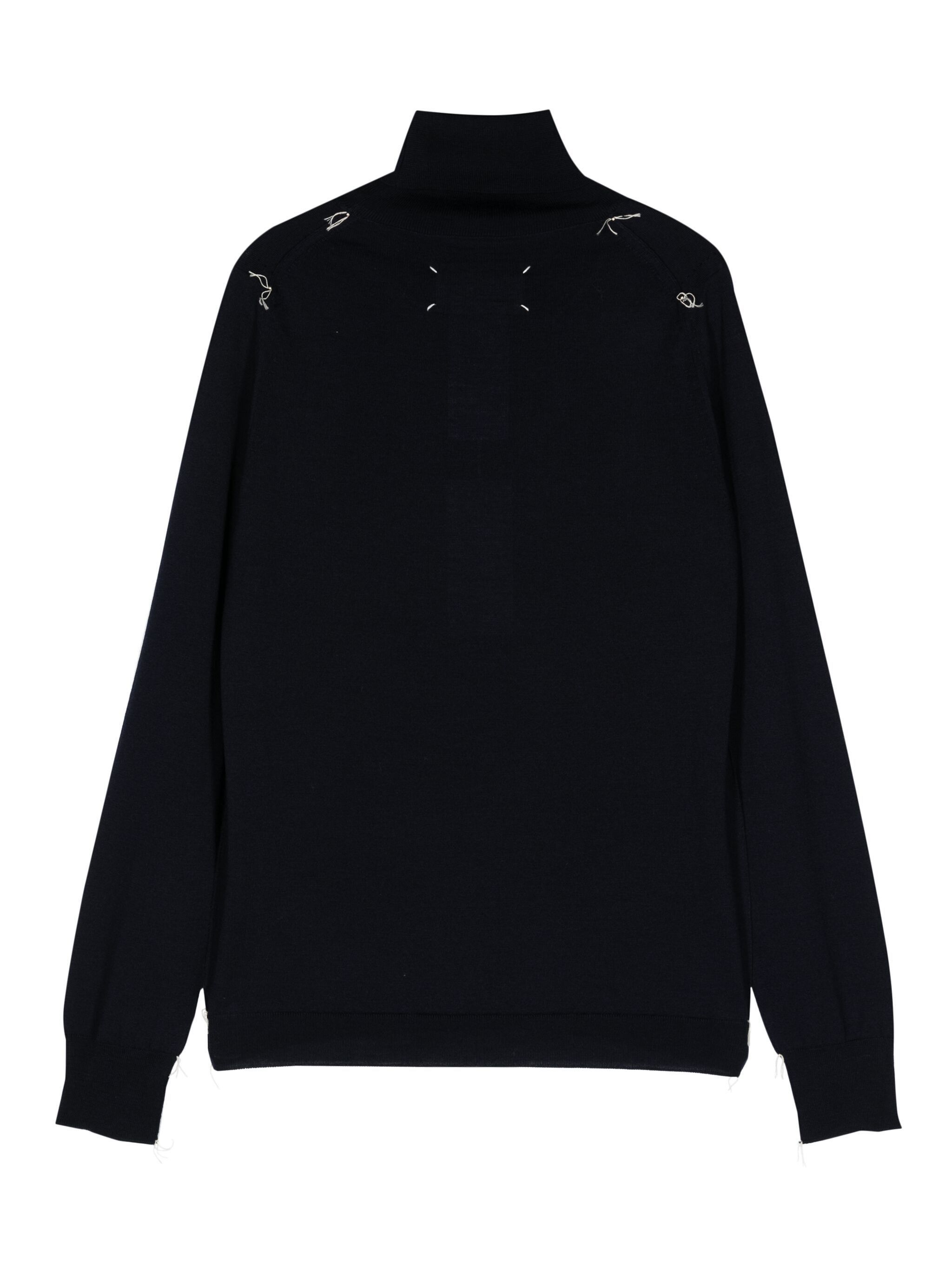 Maison Margiela o1s22i1n1024 Dolcevita Pullover Sweater in Black Size US M / EU 48-50 / 2 - 2 Thumbnail