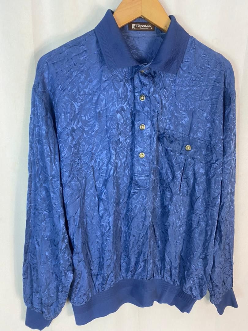 Japanese Brand × Vintage Vintage Fernando silk polo shirt Size US L / EU 52-54 / 3 - 3 Thumbnail