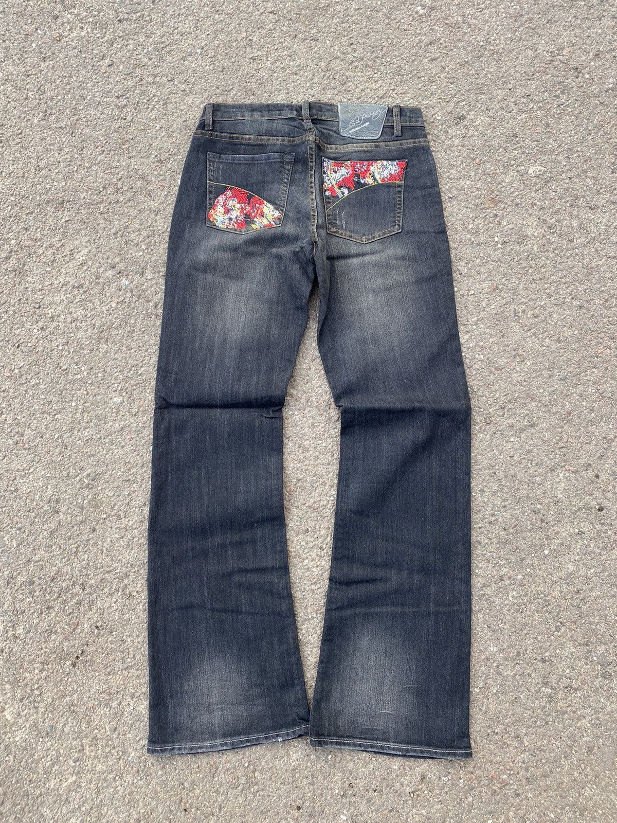 Ed Hardy Vintage Flare Ed Hardy Flared Denim Jeans y2k Size 30" / US 8 / IT 44 - 1 Thumbnail