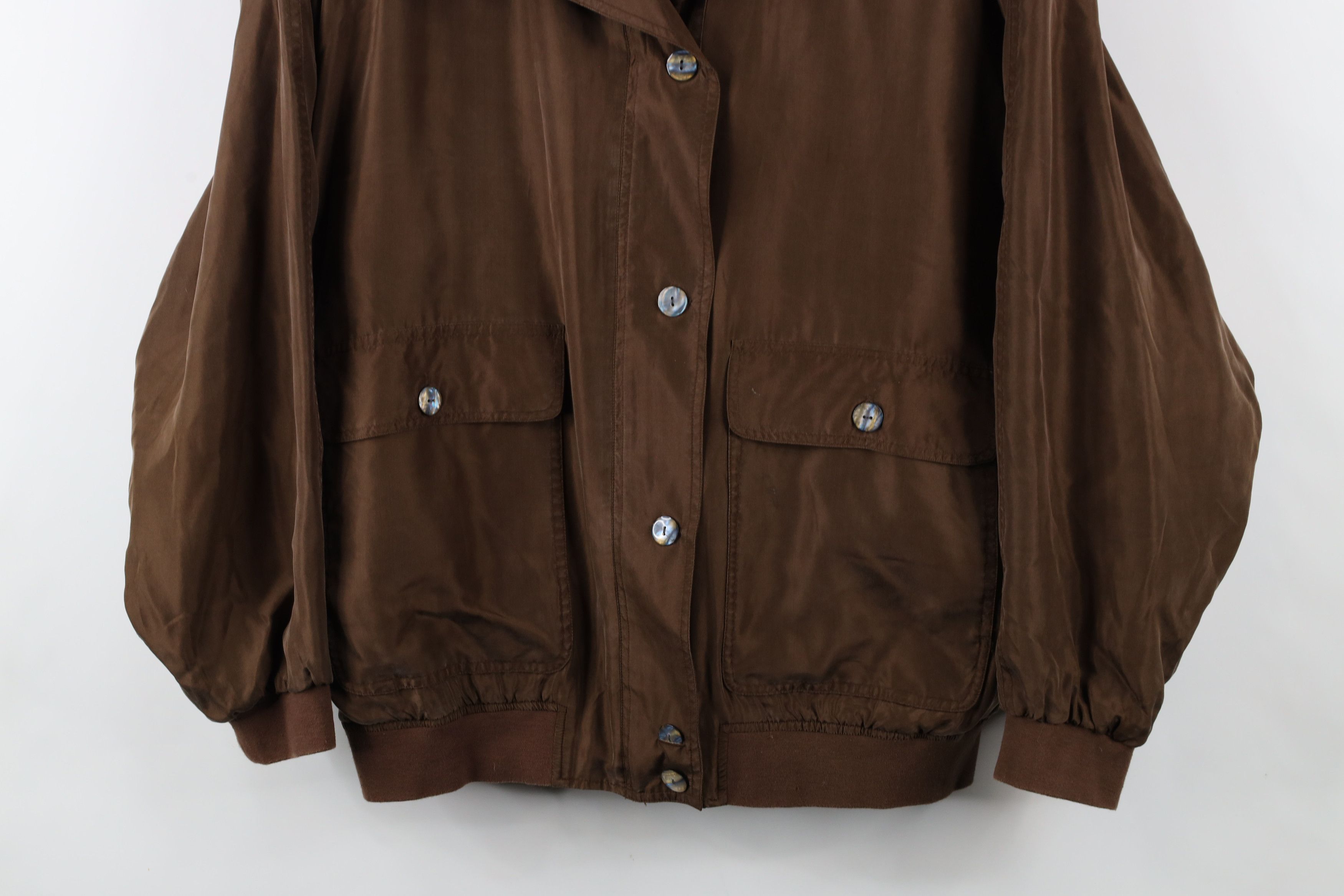 Vintage Vintage 90s Streetwear Cafe Racer Bomber Jacket Brown Size L / US 10 / IT 46 - 3 Thumbnail
