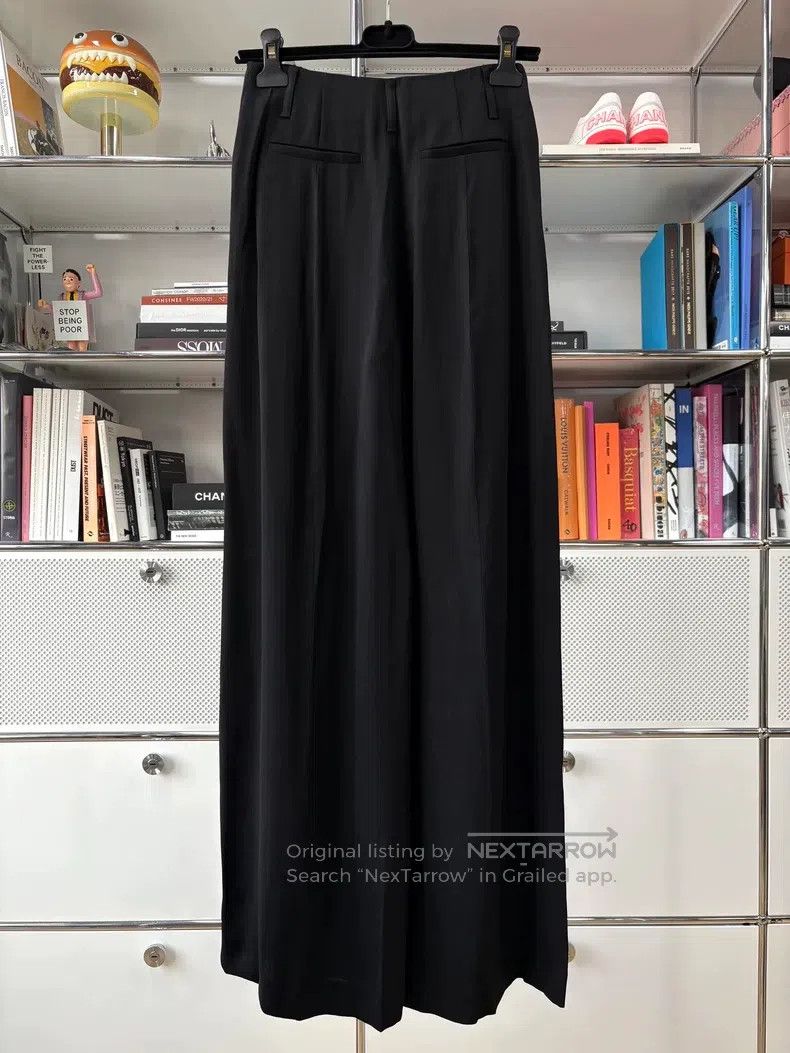Acne Studios Acne Studios Black Loose Wool Wide Leg Pants Size 34" / US 12 / IT 48 - 3 Thumbnail