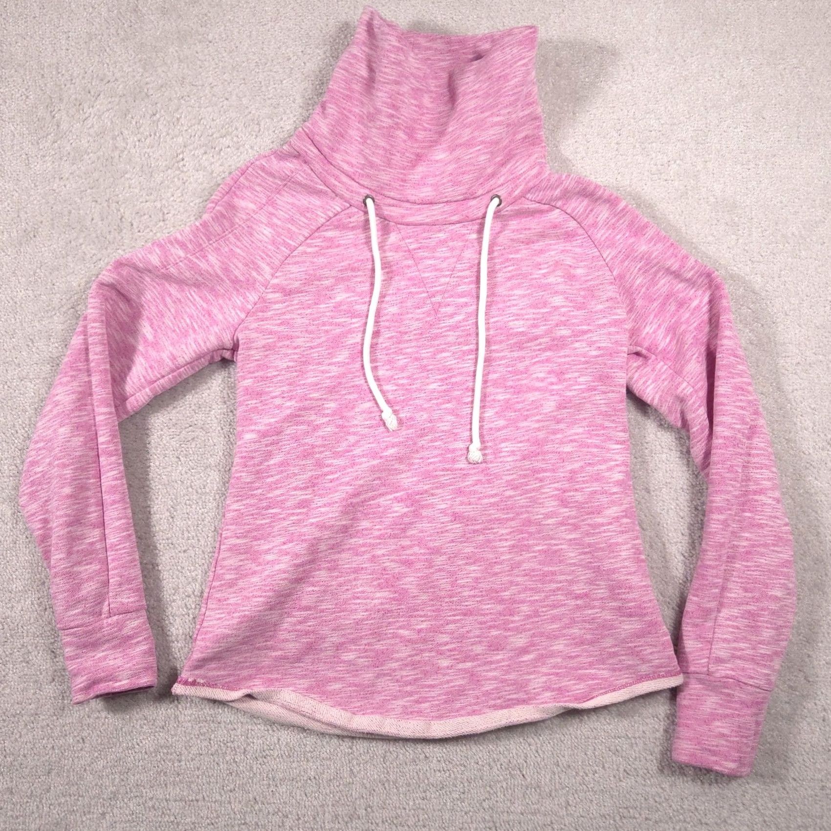 Gap Gap Sweatshirt Womens XS Pink Cowl Neck Fleece Pullover Raglan Stretch Top Size XS / US 0-2 / IT 36-38 - 2 Thumbnail