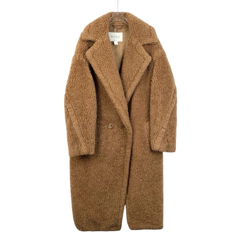 Max Mara Max Mara Teddy brown teddy camel-fleece lapel double-breas Size M / US 6-8 / IT 42-44 - 1 Thumbnail