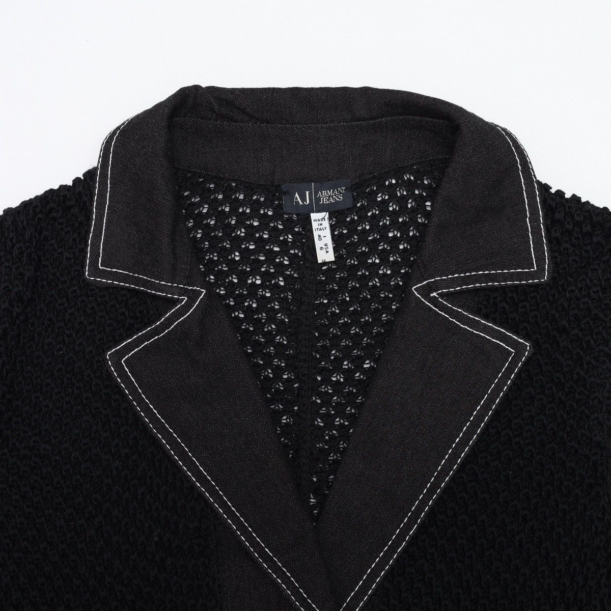 Armani Armani Jeans Cotton Knitted Blazer Cable Size M / US 6-8 / IT 42-44 - 6 Thumbnail