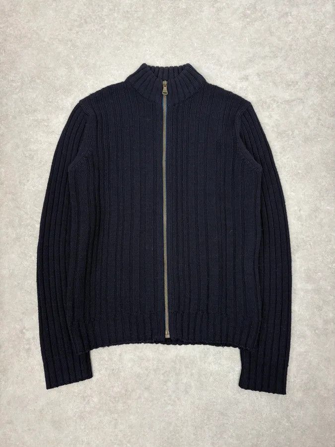 Dolce & Gabbana 2000s Dolce & Gabbana Navy Wool Zip-Up Sweater Size US S / EU 44-46 / 1 - 1 Thumbnail