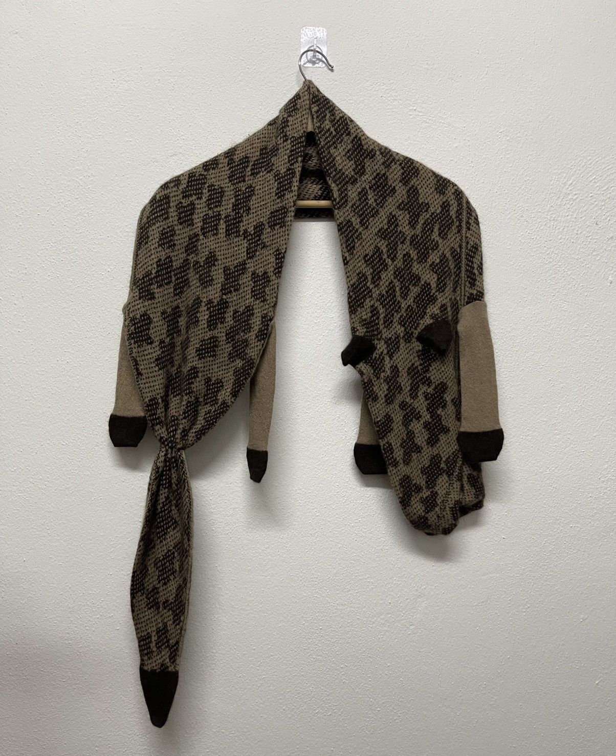 Issey Miyake 90s ISSEY MIYAKE WOOL SCARF RARE DESIGN Size ONE SIZE - 1 Thumbnail