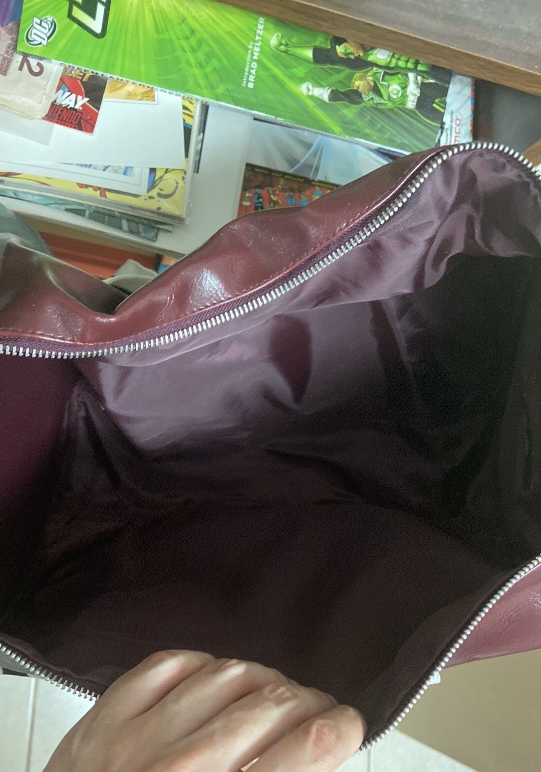 Fred Perry Fred Perry Stylish Burgundy and Light Blue Men's Duffel Bag Size ONE SIZE - 9 Thumbnail