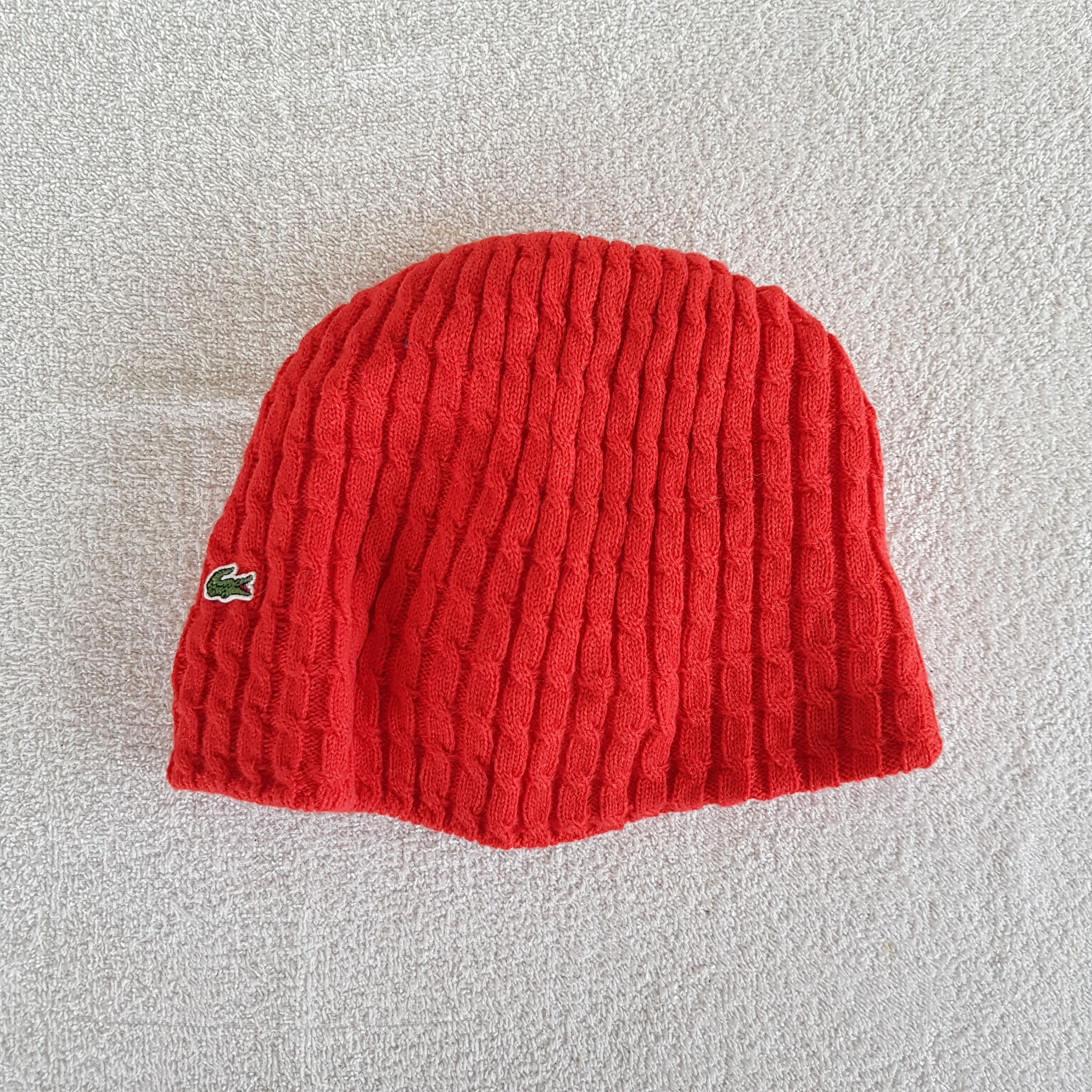 Lacoste Vintage Lacoste Beanie Ribbed Knit Snow Cap Hats. Size ONE SIZE - 6 Thumbnail