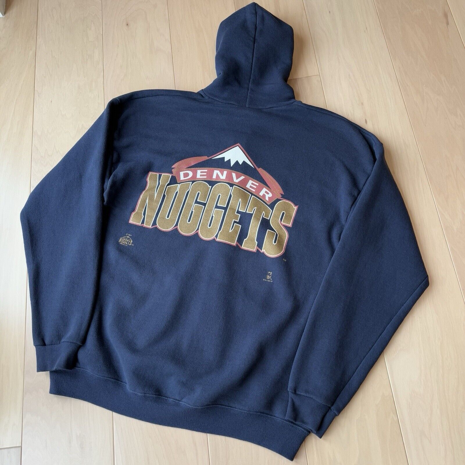 NBA × Vintage Vintage Denver Nuggets Jacket XL Navy 90s Full Zip NBA Size US XL / EU 56 / 4 - 10 Thumbnail