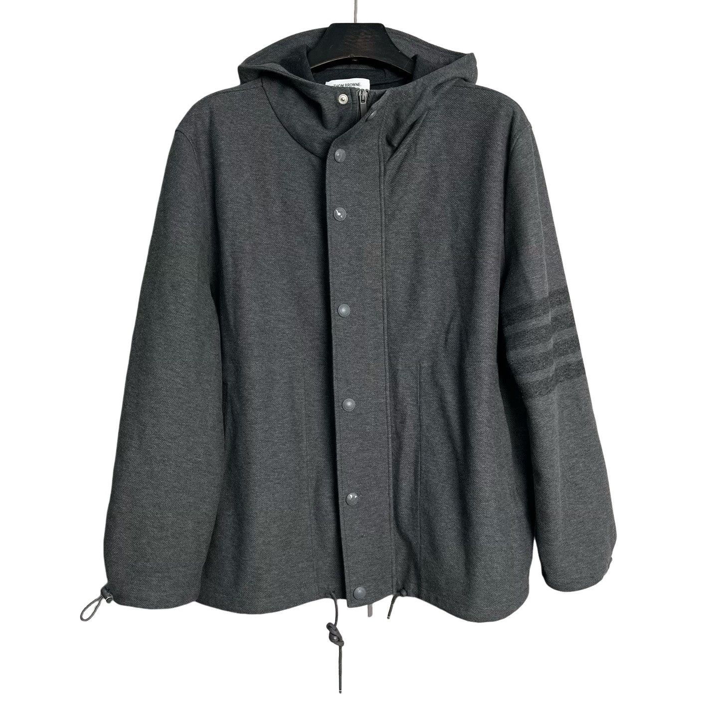 Thom Browne Thom Browne 4-Bar Gray Hooded Jacket Size 2 Size US M / EU 48-50 / 2 - 1 Thumbnail