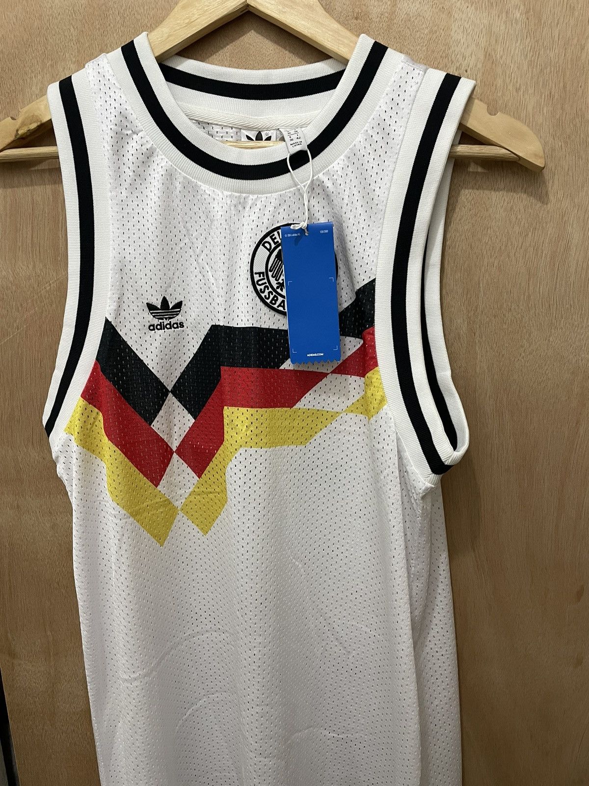 Adidas × Vintage ADIDAS Germany National Soccer Team #10 Tank Dress White Bl Size S / US 4 / IT 40 - 2 Thumbnail