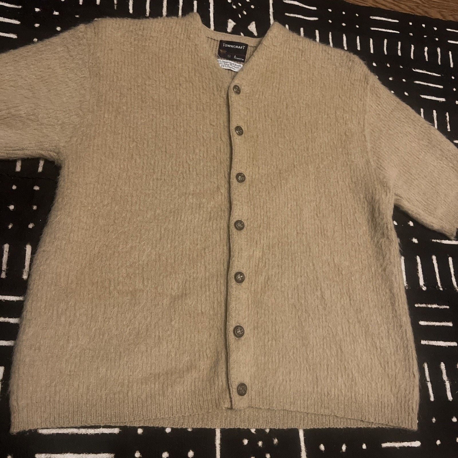 JCPenney Penney’s 50s 60s Vintage Mohair Knit Sweater Mens Cardigan M Size US M / EU 48-50 / 2 - 2 Thumbnail