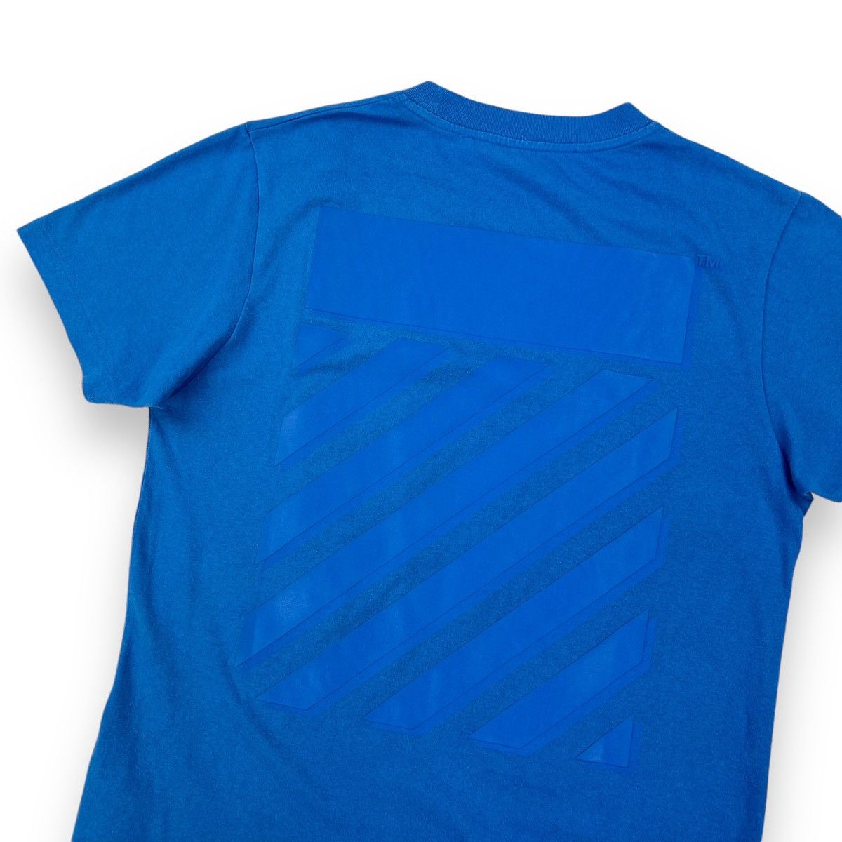 Off-White Off-White Rubber Diagonal Blue T Shirt Size US S / EU 44-46 / 1 - 1 Thumbnail